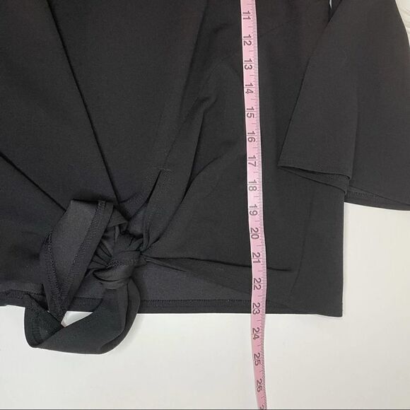 gnw Side Tie Three Quarter Sleeve Blouse Black M - Picture 5 of 8